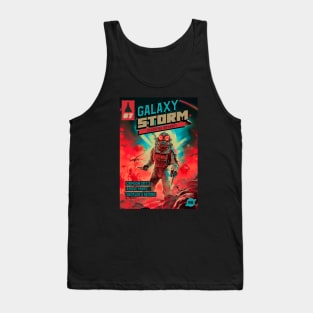 Vintage Sci Fi Space Invaders Comic Tank Top